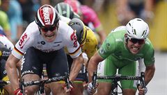 Dojezd 3. etapy Tour 2016 - Cavendish stíhá Greipela.