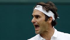 Roger Federer v semifinále Wimbledonu proti Miloši Raoničovi. | na serveru Lidovky.cz | aktuální zprávy