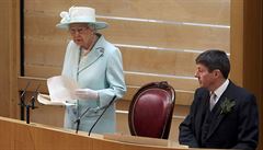Britská královna Albta II. pi svém sobotním projevu ve skotském parlamentu.
