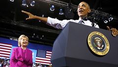 Prezident Barack Obama podpoil Hillary Clintonovou v Charlotte v boji o Bílý...