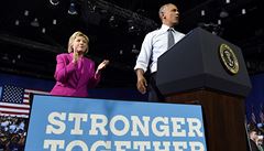 Prezident Barack Obama podpoil Hillary Clintonovou v Charlotte v boji o Bílý...