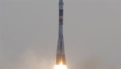 Kosmická lo Sojuz MS pi startu.