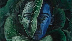 Martin Mainer Autoportrét v zelí / Self-Portrait in Cabbage, 1988, olej,...