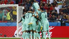 Portugalci slaví úvodní gól