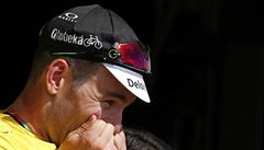 Mark Cavendish poprvé ve lutém.