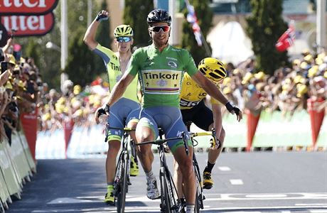 Peter Sagan vtz v 11. etap Tour de France ped Chrisem Froomem.