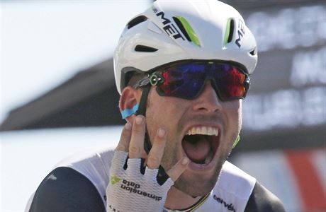 Spurt 14. etapy Tour de France 2016 (Mark Cavendish).