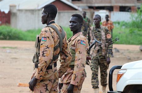 Ozbrojené jednotky v ulicích hlavního msta Juba.