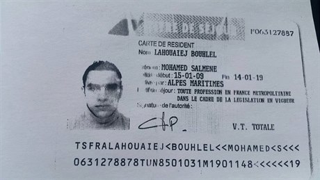 Doklad totožnosti Mohameda Lahouaieja-Bouhlela.