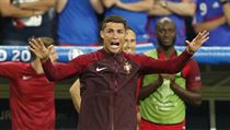 Portugalsko vs. Francie, finále ME 2016 (Ronaldo koučuje).