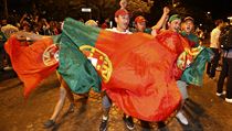 Fanoušci Portugalska slaví.