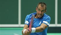 Čtvrtfinále tenisového Davisova poháru ČR - Francie, úvodní dvouhry, 15....