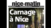 Tituln strnky francouzskch i zahraninch mdi reaguj na teroristick tok...