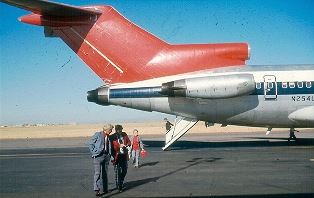 Zadní rampa Boeingu 727.
