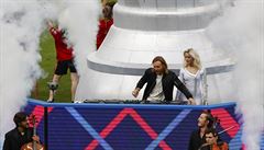 David Guetta obstaral slavnostní ceremoniál finále Euro 2016.