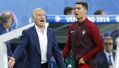 Portugalsko vs. Francie, finále ME 2016 (Deschamps a Ronaldo kouují).