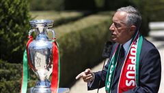 Portugalsko slaví v Lisabonu titul mistr Evropy (portugalský prezident Marcelo...