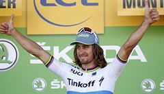 Peter Sagan v cíli 11. etapy Tour de France.