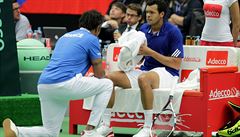 tvrtfinále tenisového Davisova poháru R - Francie, úvodní dvouhry, 15....