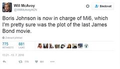Vtipy se na Johnsonovu hlavu slesly i za jeho nynjí pozici v Mi6.