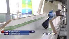 Osudný pád gruzínského sákae Nodara Kumaritaviliho na olympiád ve...