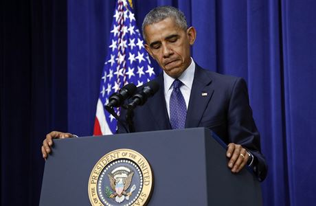 Prezident Barack Obama vyjdil ve svm projevu ltost a soucit s obtmi...