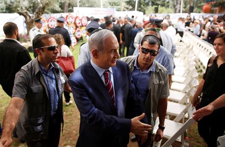 Izraelský premiér Benjamin Netanyahu bhem oslavy výroí lisabonské války.