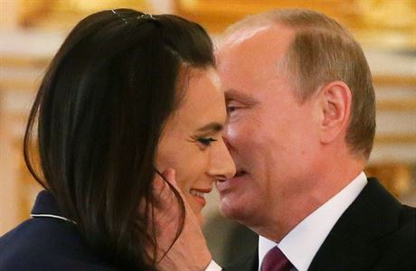 Vladimir Putin a Jelena Isinbajevová.