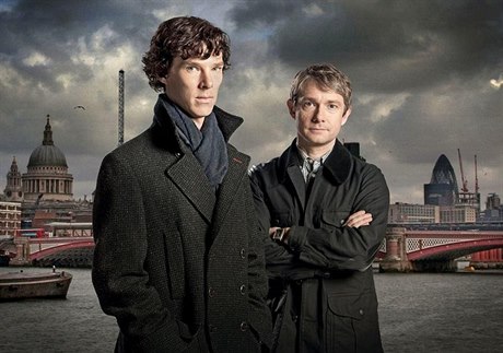 Benedict Cumberbatch a Martin Freeman v britském seriálu Sherlock