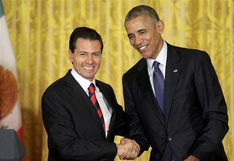 Prezident USA Barack Obama  s mexickým prezidentem Peno Nietem.