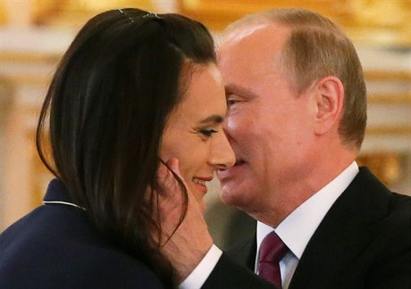 Vladimir Putin a Jelena Isinbajevová.
