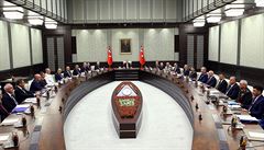 Turecký prezident Recep Tayyip Erdogan na mimoádném zasedání Národní...