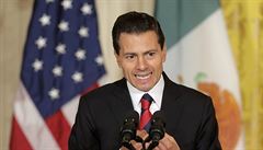 Mexický prezident Peno Nieto oznamující novinky na konferenci ve Washingtonu.