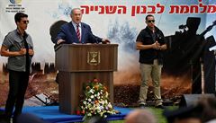 Izraelský premiér Benjamin Netanyahu b�hem oslavy výro�í lisabonské války.