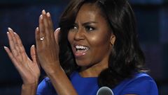 Michelle Obamová uchvátila demokratické delegáty.