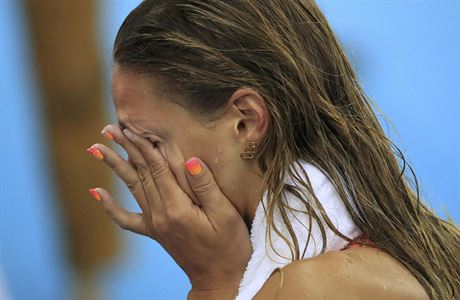 Rusk plavkyn Julia Jefimovov smutn, e nezskala zlato.