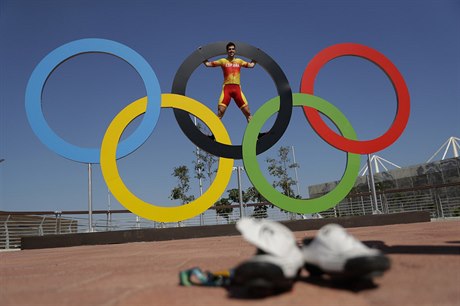 Španělský cyklista Juan Peralta v olympijském Riu.
