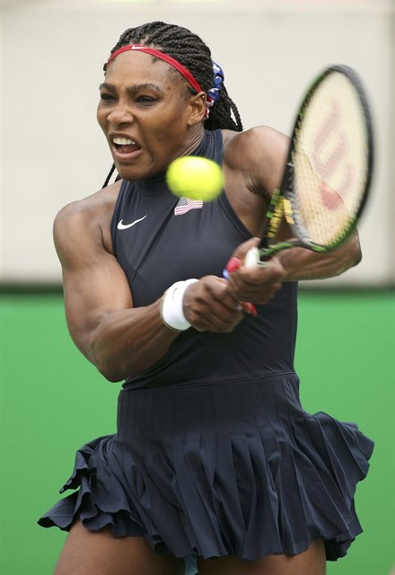 Serena Williamsová na olympijském turnaji koní.