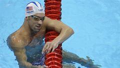 Michael Phelps pi tréninku v Riu de Janeiru.