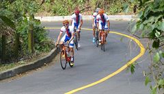 eská cyklistická výprava pi tréninku v Riu.