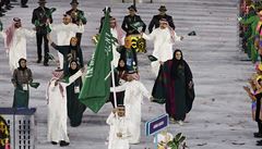 Slavnostní zahájení olympijských her v Riu 2016 (saudsko-arabská výprava).