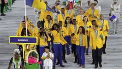 Slavnostní zahájení olympijských her v Riu (výprava Barbadosu).