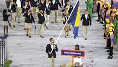 Slavnostní zahájení olympijských her v Riu (výprava Bosny a Hercegoviny).