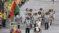 Slavnostní zahájení olympijských her v Riu (výprava Burkina Faso).