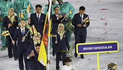 Slavnostní zahájení olympijských her v Riu (výprava Bruneie).