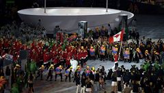 Slavnostní zahájení olympijských her v Riu (výprava Kanady).