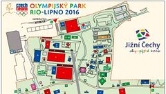 Mapa Olympijského parku Lipno.
