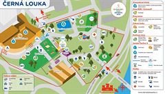 Mapa Olympijského parku Ostrava - erná louka.