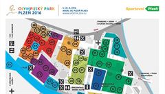 Mapa Olympijského parku Plze.