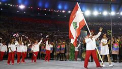 Výprava Libanonu na Zahajovacím ceremoniálu.